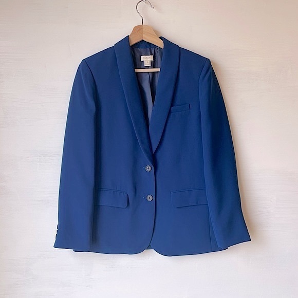 J. Crew Factory Royal Blue Crepe Blazer NWOT! Size: 6 - Picture 2 of 8